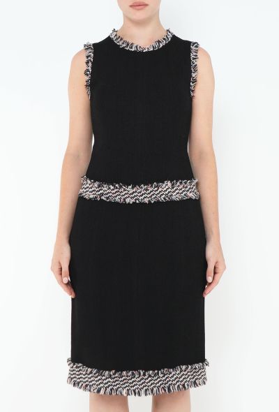 Chanel 2004 Frayed Trim Tweed Dress - 2