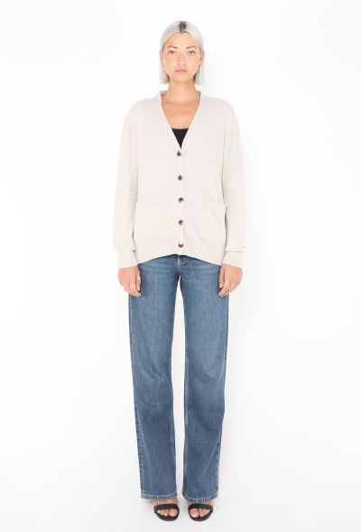 Céline Beige Cashmere Cardigan with Triomphe Emblem - 2