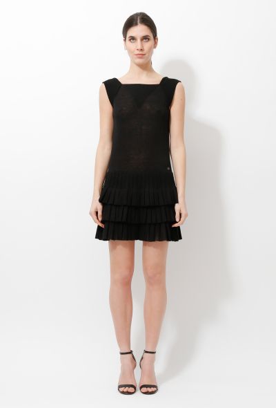 Chanel Pleated Knit Shift Dress - 1