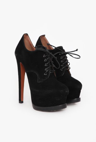 Alaïa Suede Platform Stiletto Heels - 2