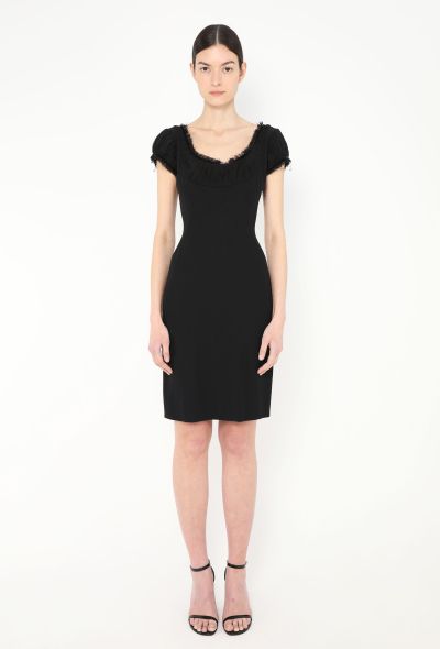 Alexander McQueen 2010 Frayed Ruched Crêpe Dress - 1
