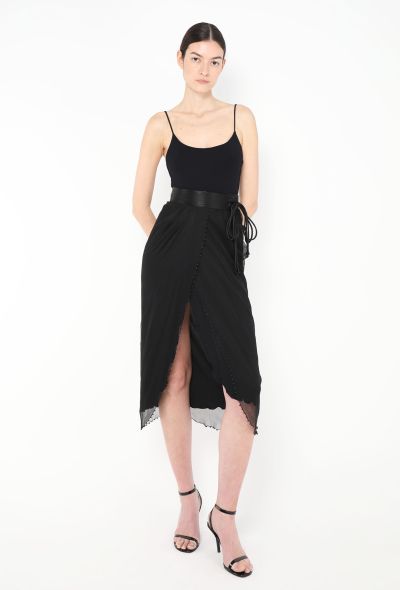 Zandra Rhodes Rare '70s Draped Chiffon Wrap Skirt - 1