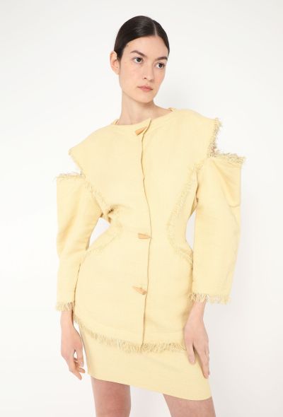 Thierry Mugler Rare '80s Fringe Trim Hourglass Ensemble - 1