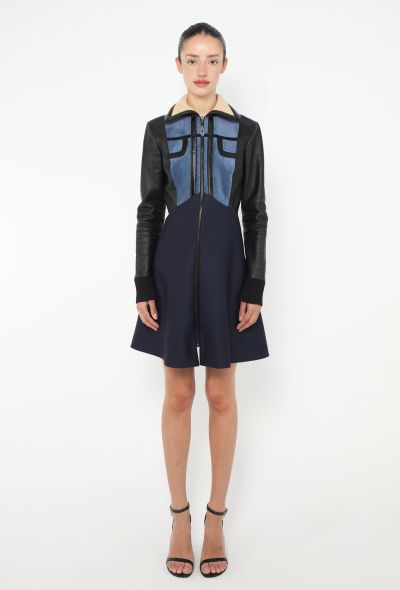 Louis Vuitton F/W 2014 Leather Trim Mod Dress - 1