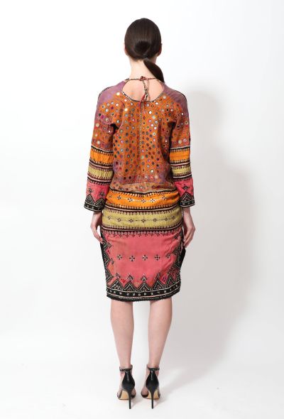 World Treasures Vintage Hand Embellished Indian Dress - 2