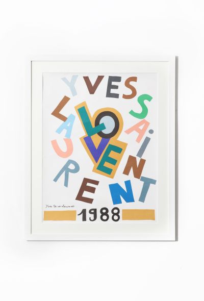 Saint Laurent Original Love Poster, 1988 - 1