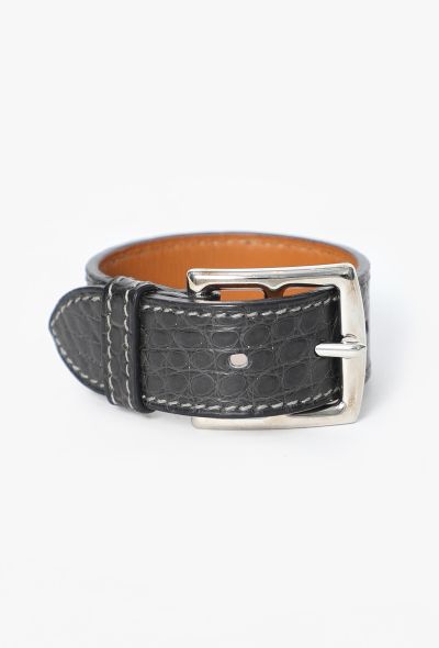 Hermès Alligator Etrivière Leather Bracelet, 2007 - 1