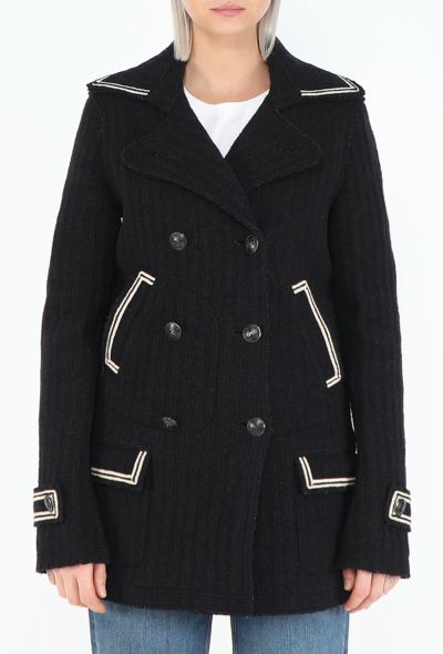 Chanel Bicolor 'CC' Tweed Peacoat - 1