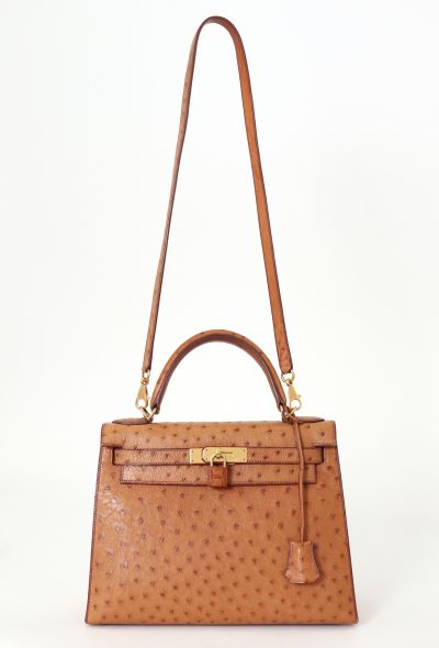 Hermès Gold Ostrich Sellier Kelly 28 - 2