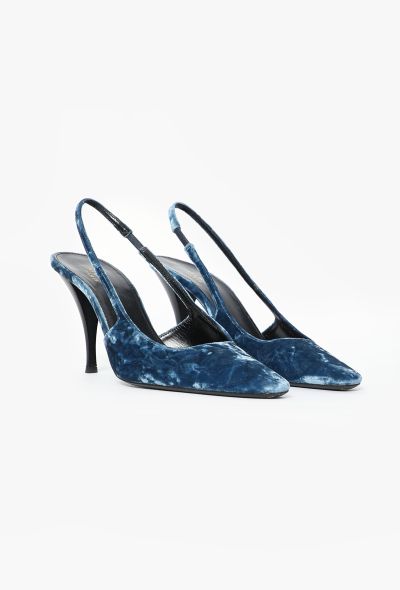 Saint Laurent Blade 90 Velvet Slingbacks, 2022 - 2