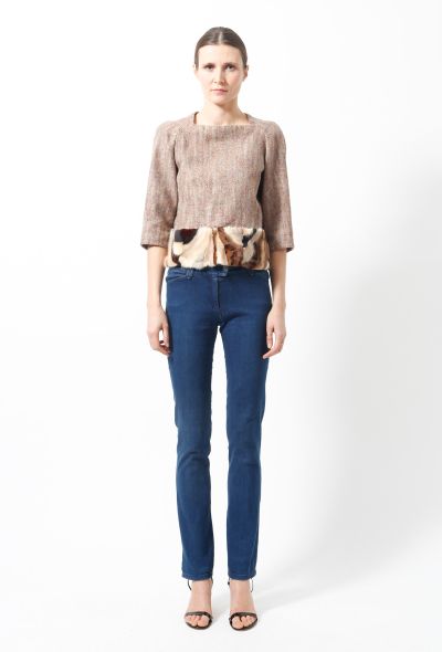 Dries Van Noten Fur Trim Top - 2