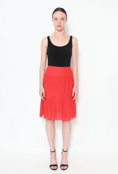 Chanel 2004 Pleated Silk Skirt - 1