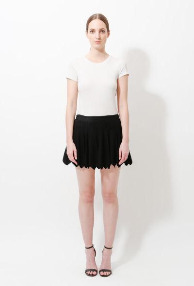 Alaïa Perforated Knit Pleated Skirt - 2