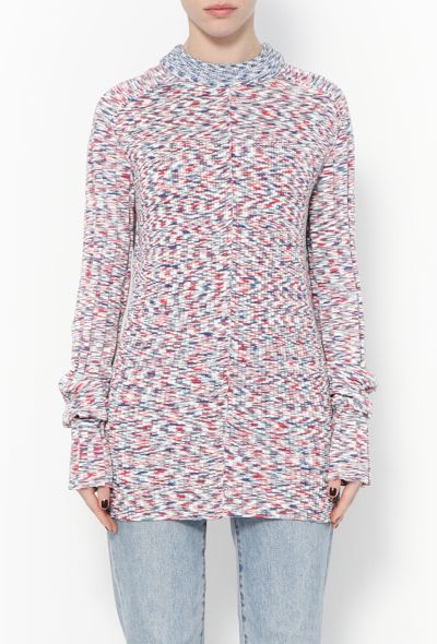 Céline 2014 Ribbed Knit Sweater Red, white & blue - 1