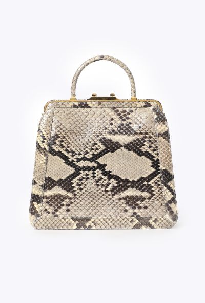 Judith Leiber Python Top-Handle Clutch Bag - 1