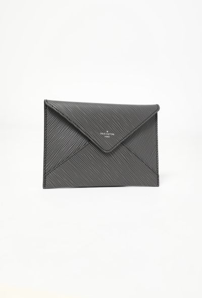 Louis Vuitton Matte Black Epi Envelope Pouch - 2