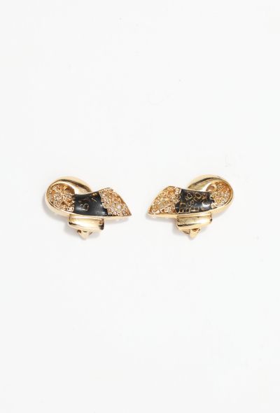 Balenciaga Vintage Seafoam Twisted Clip Earrings - 2