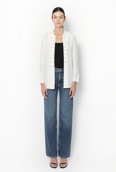 Helmut Lang '90s Cotton Eyelet Top - 2