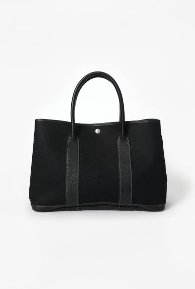 Hermès Black Toile & Négonda Garden Party 36 Bag - 1