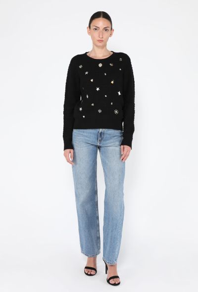 Chanel Coco Neige Embellished Knit Sweater, 2018 - 2