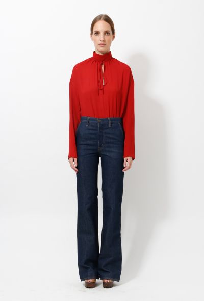 Balenciaga 2016 High Neck Silk Blouse - 2