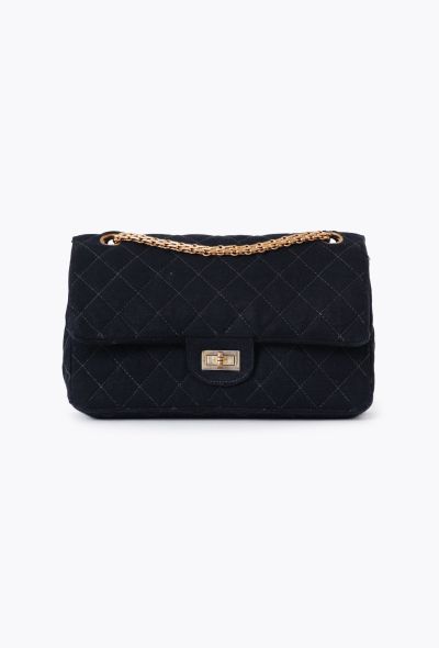 Chanel Navy Jersey 2.55 Medium Flap Bag - 1