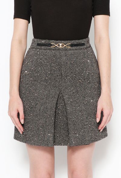 Céline 2020 Sequin Chevron Skirt - 2