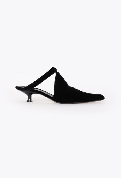 Khaite 2021 Inez Velvet Mules - 1