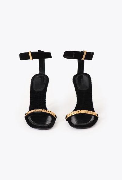 Céline 2010 Textured Chainlink Sandals - 1