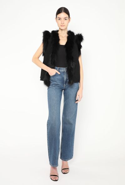 Saint Laurent 2014 Fox Fur Shearling-Lined Vest - 2