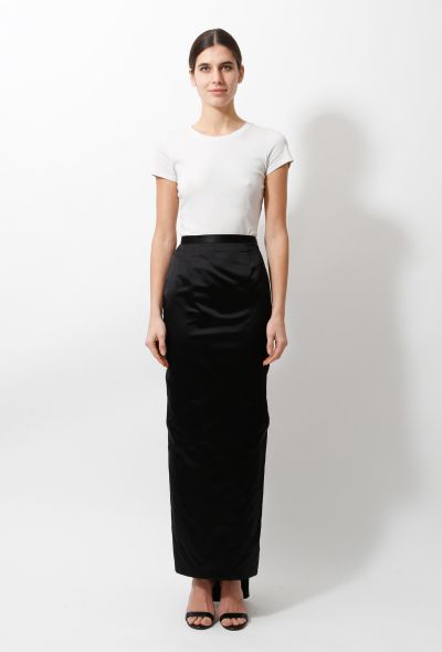 80s Vicky Tiel Silk Tailed Skirt - 1