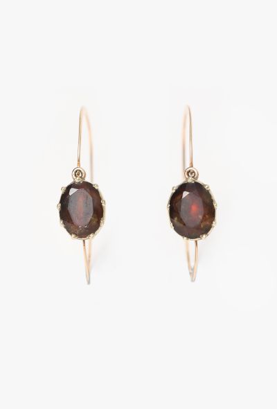 Vintage Fine Jewelry 18k Yellow Gold & Gemstone Earrings - 1
