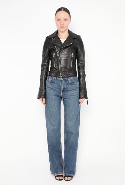 Balenciaga Lambskin Leather Biker Jacket - 2