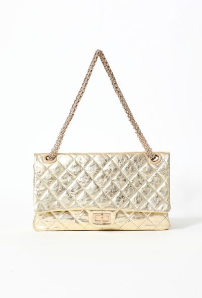 Chanel Gold Metallic 2.55 Maxi Flap Bag – Circa 2008–2009 - 1