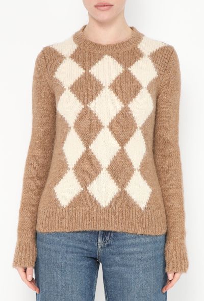 Céline Harlequin Alpaca Knit Sweater - 1