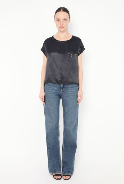 Céline 2010 Zippered Satin Top - 2