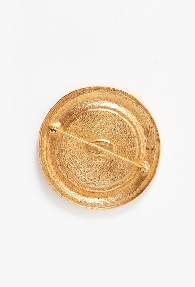 Chanel Vintage Hammered Rue Cambon Brooch - 2