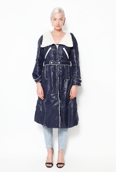 Courrèges 70s Shearling Lined Parka Coat - 1