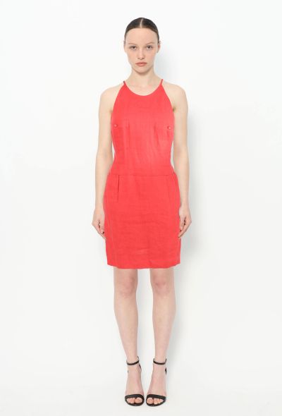 Chanel S/S 1996 Linen 'CC' Halter Dress - 1