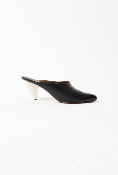 Céline S/S 2017 Metallic Leather Mules - 1