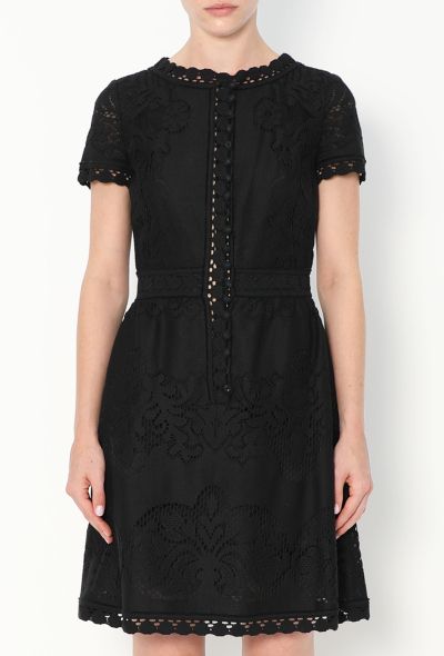 Valentino S/S 2012 Crochet Lace Dress Black - 1