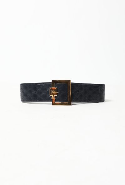 Chanel Vintage Quilted 'CC' Leather Belt - 1