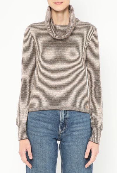 Chanel F/W 2015 Striped Mohair Turtleneck - 1
