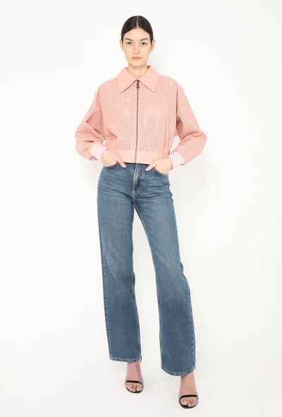 Fendi 2019 Perforated Leather Bomber Jacket - 2