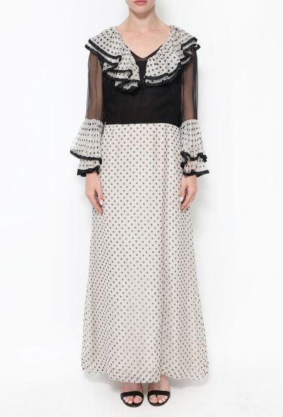 Balmain '50s Ruffled Polka Dot Dress - 2