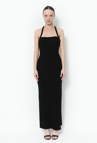 Gianni Versace Vintage Black Crêpe Halter Bustier Dress – Spring 1993 - 1