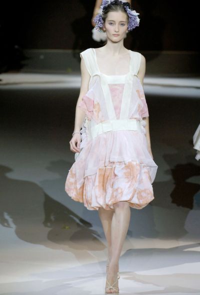 Louis Vuitton Lace & Chiffon Patchwork Dress, S/S 2007 - 2