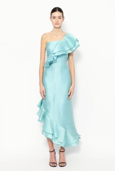 Azzaro Vintage One-Shoulder Ruffled Dress - 1