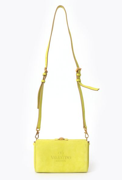 Valentino Yellow Suede Clutch - 2