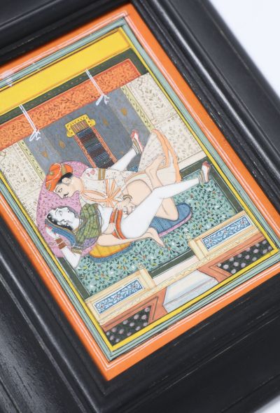 Vintage Objects & Decor Antique Kamasutra Watercolor Painting - 2